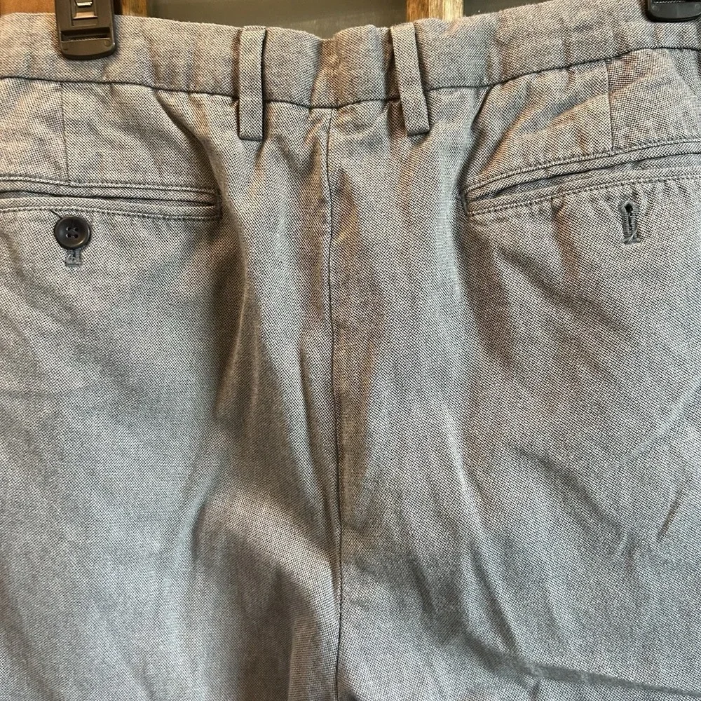 Banana Republic Mens‎ Kentfield Pants 36x30 (measured) Gray Cotton Dress Casual